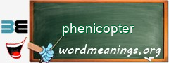 WordMeaning blackboard for phenicopter